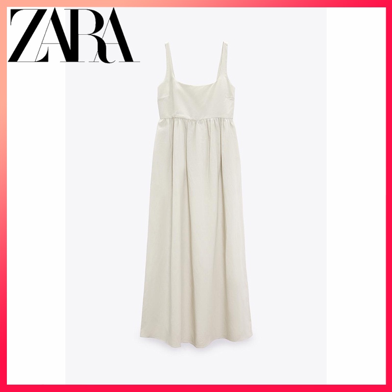 ZARA new women's linen midi dress