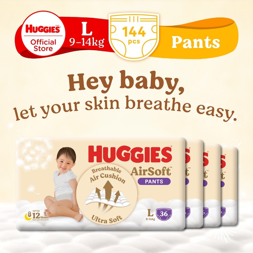 [1 Carton] Huggies Airsoft Pants M- XXL
