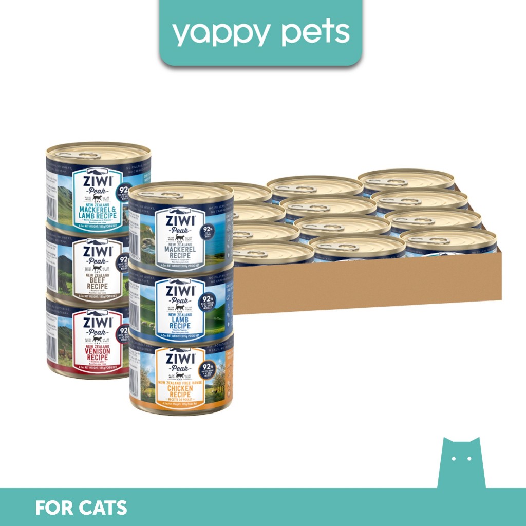Ziwi Peak Wet Cat Food (185g x 12) | Complete Diet, Meal Topper, Carton Deal, Venison Lamb Beef